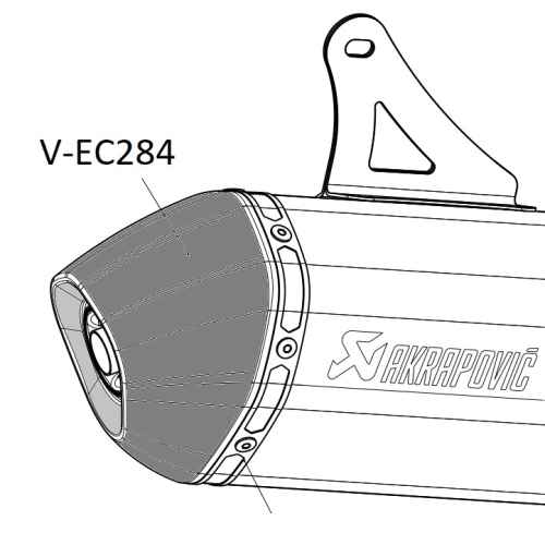 Карбонова капачка Akrapovic V-EC284